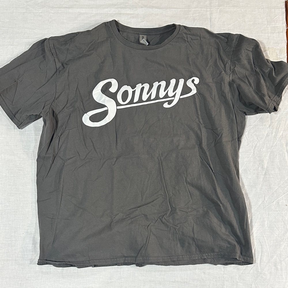 NWOT Men’s Sonny’s grey t shirt size 2XL. Washed never worn